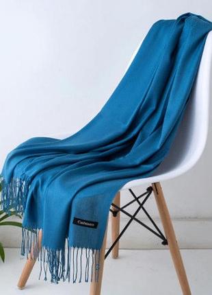 Шарф жіночий бірюзовий - розмір приблизно 200*65см, кашемір (акриловий матеріал)