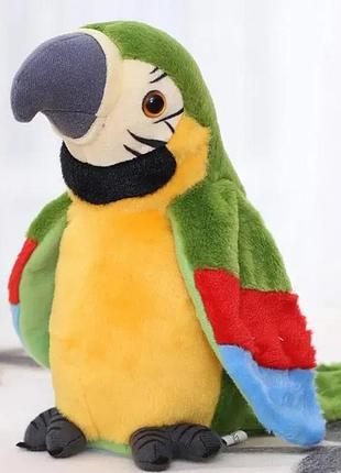 Папуга повторюха попугай запис голосу, звуків, махає крильцями aurora