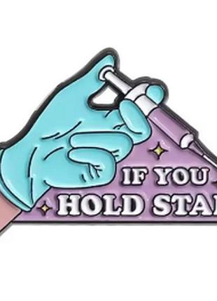 Медицинская брошь брошка пин значок металл врач доктор укол шприц