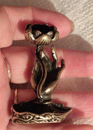 Фігурка статуетка латунна латунь рука лотос гармонія