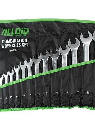 Alloid. набор ключей комбинированных, 14 предметов, 10-32 мм.(нк-2061-14)