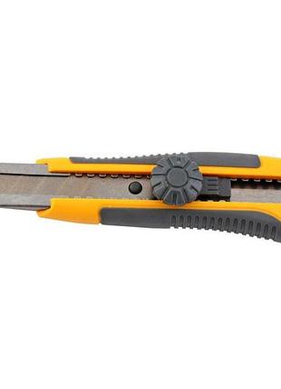 Ніж mastertool 18 мм гвинтовий прогумований + 2 леза 17-0118 (17-0118)