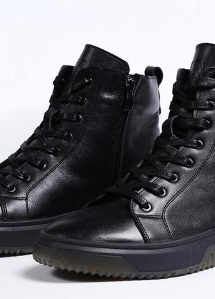 ► philipp plein (хутро), чорні зимові чоловічі черевики 315116 фото