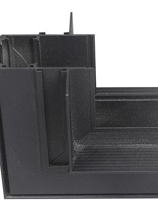 Соединитель угловой внутренний для встроенного магнитного шинопровода черный 48vdc