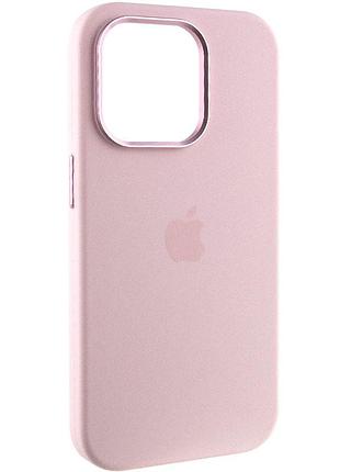 Чохол silicone case metal buttons (aa) для apple iphone 14 pro (6.1") рожевий / chalk pink