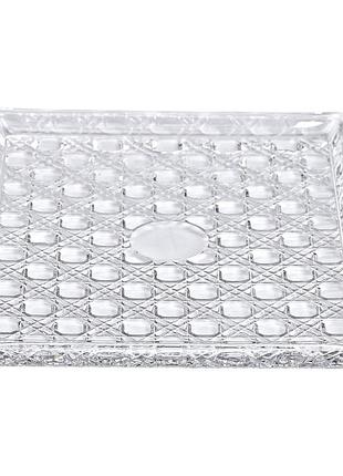 Блюдо для закусок lirmartur стеклянное 24,5*20,5*2 см hp-yh-38