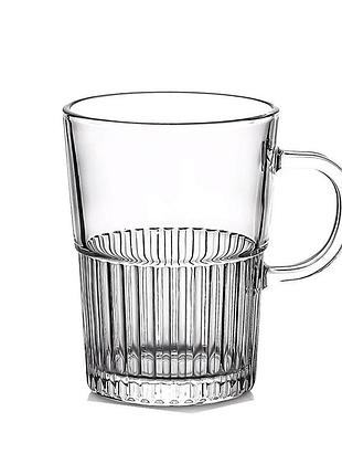 Набор чашек стеклянных 2 шт для чая и кофе 500 мл прозрачные hp-yh-70