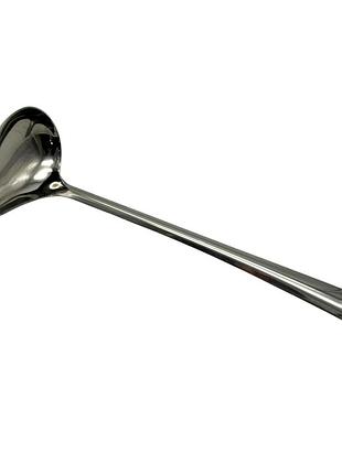 Половник для соуса с носиком из нержавейки черпак кухонный для соуса l 28 cm 40 мл fork opt