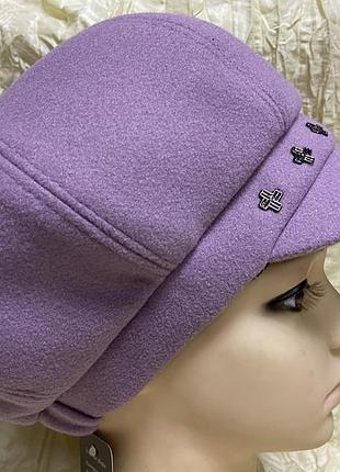 Женская объёмная шерстяная демисезонная кепка
