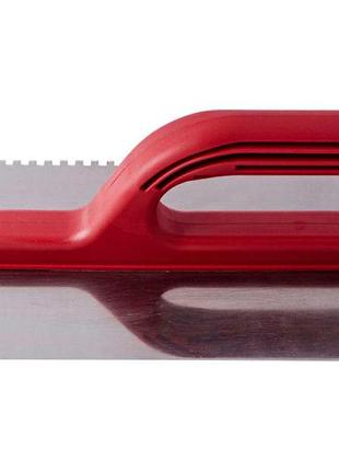 Гладилка intertool 280 х 130 мм зуб 4 х 4 мм (kt-0004)