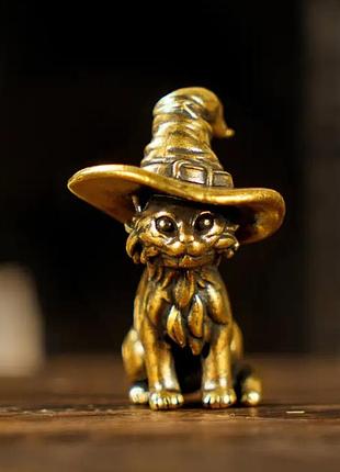Фигурка «кошка в шляпе» из латуни арт. 06609