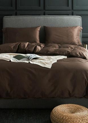 Сатин однотонний dark chocolate, №154 (двоспальний)