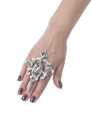 Кольцо santa alba серебристо-белое