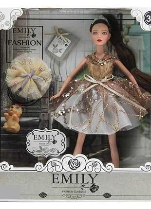 Кукла emily принцесса с резинкой для волос для девочки