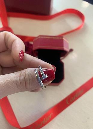 Кольцо гвоздик картье посеребрение /cartier гвоздь кольцо в брендовой подарочной упаковке