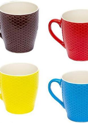 Чашка фаянс "однотонная плитка" 200мл x3-13