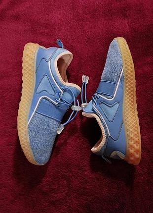 💕👍 лёгкие голубые текстильные кроссовки, кеды.