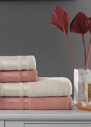 Рушник dory бежевий 50х80см, 100% бавовна, ozdilek