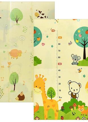 Термоковрик для детей thermomat 180 х 120 х 0.8 см коврик детский складной развивающий двухсторонний "лесные звери"