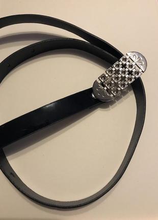 Ремінь лаковий з екошкіри