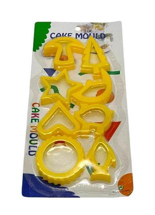 Вырубка каттер для печенья в наборе 8 штук пластиковая форма для выпечки печенья и пряников fork opt 1150