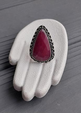 Рубин кольцо с натуральным камнем рубин размер 18.5 кольцо с натуральным рубином индия!