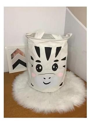 Корзина для игрушек и белья 45 на 35 см зебра