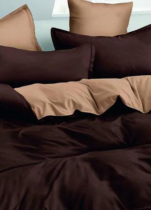 Vs-bm2.0-203 комплект постельного белья коричнево-песочный, двуспальный versailles, микрофибра