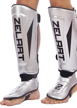 Захист гомілки та стопи для єдиноборств s-xl срібло, xl