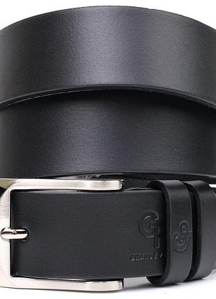 Брючный ремень для мужчин из натуральной кожи grande pelle 11674 черный