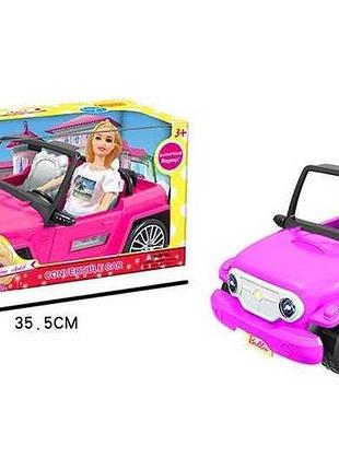 Кукла в стиле барби с розовой машиной