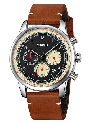 Мужские часы наручные skmei status brown