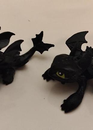 3 d модель іграшка фігурка пластик чорний беззубик і біла фурія приручити дракона набір