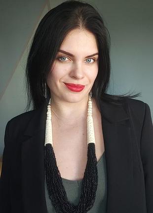 Слонова кістка та смальта намисто. кольє зі слонової кістки. слонова кістка вінтаж.