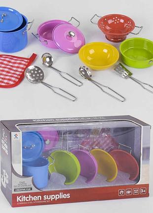 Набір іграшкової посуду металевий, 10 предметів