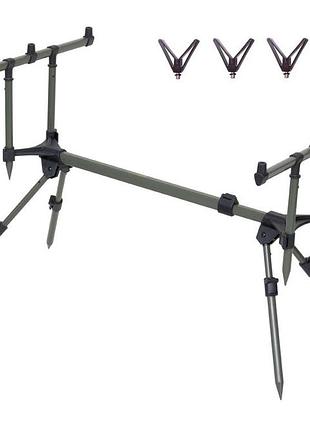 Подставка для удилищ род-под carp pro на 3 удилища +3 держателя