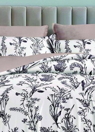 Vs-bs1.5-104 комплект постільної білизни різнотрав'я, півтораспальний versailles, сатин