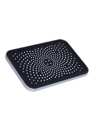 Лейка для верхнего душа прямоугольная q-tap hlavova 260мм пластик черная qthla107crm45784