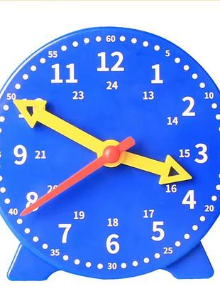 Детские механические обучающие часы, синие арт. 06824