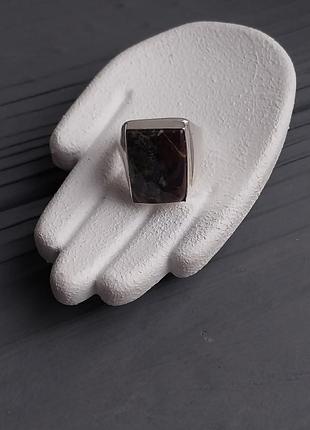 Яшма натуральная кольцо, натуральная яшма кольцо из яшмы в серебре. 17.5 - 17.8 р. индия!