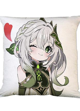 Подушка нахіда геншин імпакт genshin impact двостороння 40х40 см (p0769)
