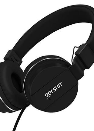 Проводные наушники с микрофоном gorsun gs-779 черные aurora