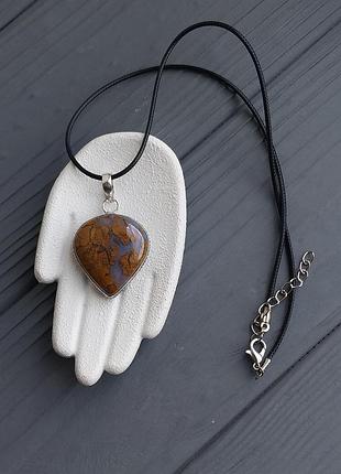 Агат кулон капля из камня агат, кулон с камнем агат. индия!