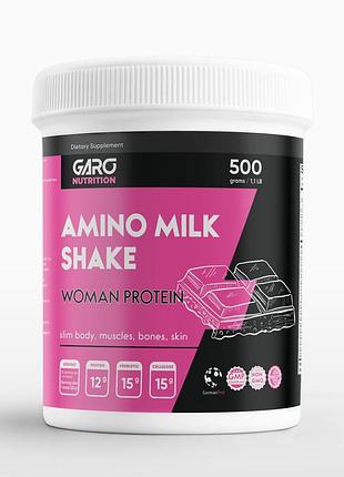 Білковий коктейль протеїн для зниження ваги для жінок amino milk shake 500 гр шоколад