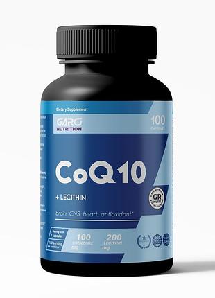 Коэнзим q10 ( coenzyme q10 ) 100 мг и лецитином подсолнечным garo nutrition