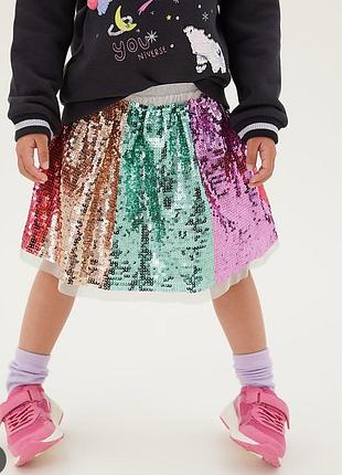 Гарнюща спідничка в лелітках на дівчинку 6-7 років, стан нової