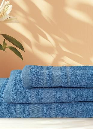 Vs-t27-7014 полотенце 70х140см хлопок/пэ, голубой versailles