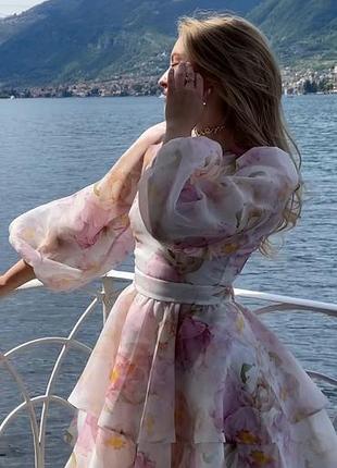 Сукня жіноча коротка megan у принті півоніі, розмір s