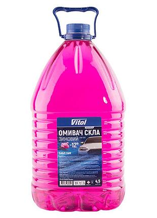 Омыватель стекол зимний vitol "-12" бабл гам 4,5л