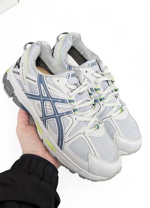 Чоловічі термо кросівки asics gel kahana 8 сірі з блактитним ❄️